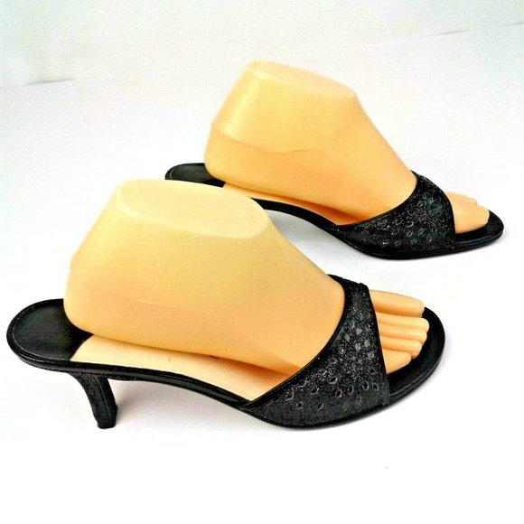 Rampage Desire Womens Black Slides Open Toe - Picture 4 of 8